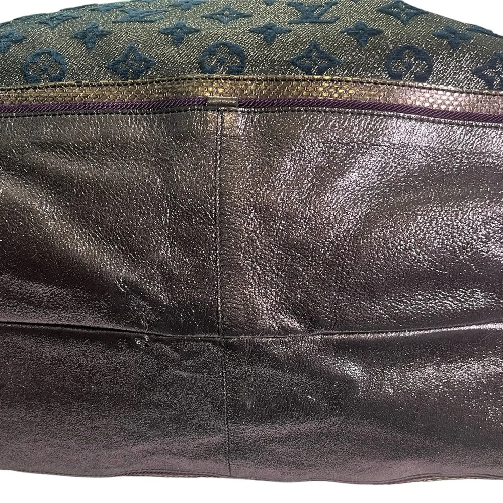 Louis Vuitton RARE Purple Monogram Lurex Blue Bird Bag Limited Edition